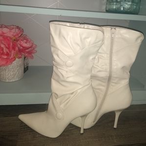 Cream boots